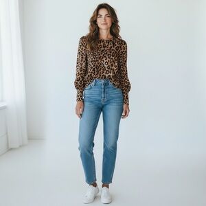 Morton Myles Cheetah Print Blouse 2️⃣